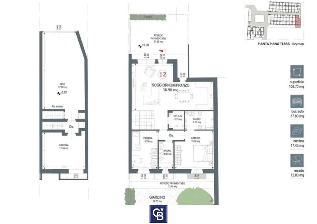 Plan - Luxury Terraced House in Campo di Marte, Florence