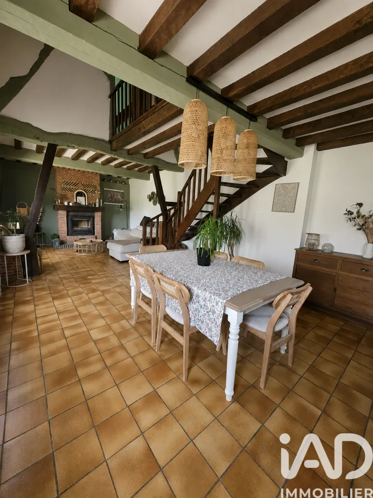 Salle à manger - Longère Charmante avec Jardin à Bosc-Édeline
