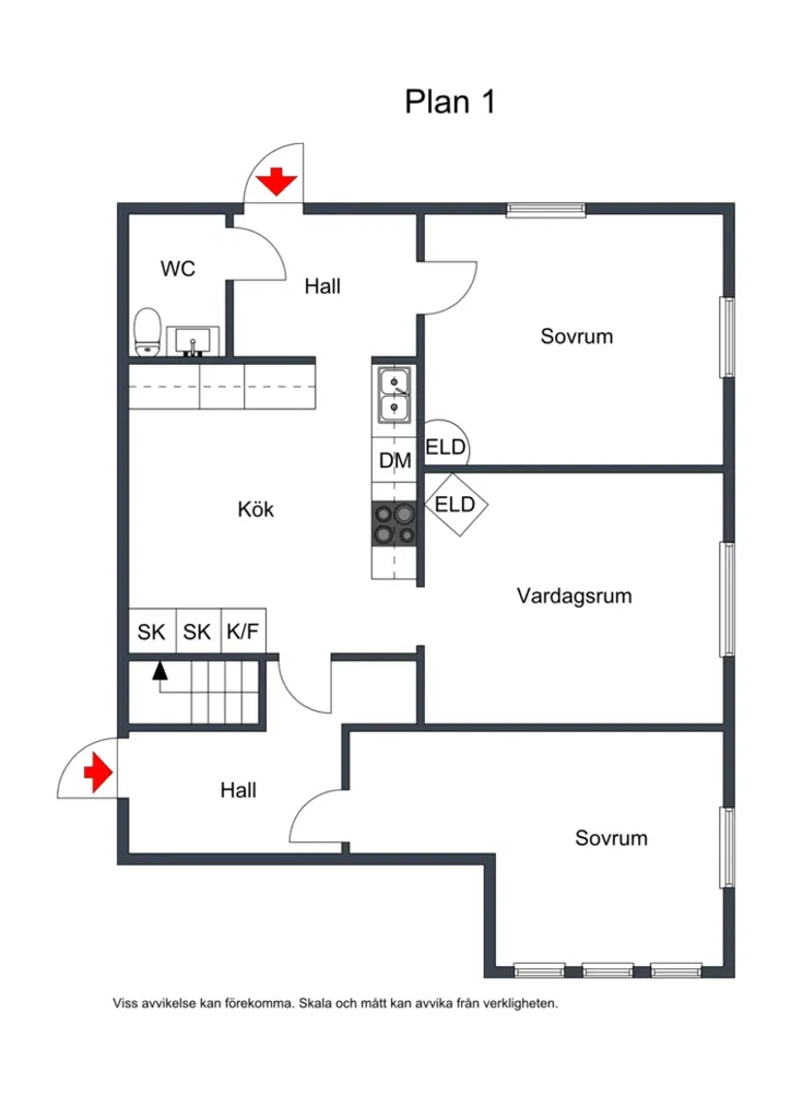 Plan - Charming 1½-Floor Villa with Garden in Gislaved