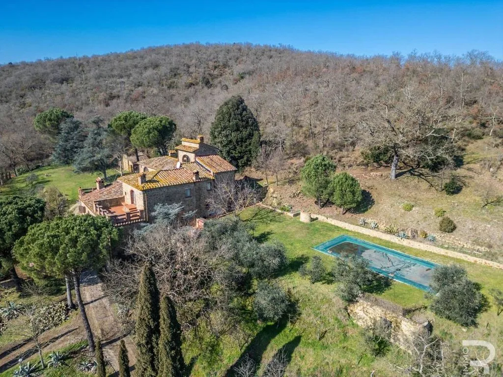 Vue aérienne - Luxury Villa with Pool in Sinalunga, Tuscany