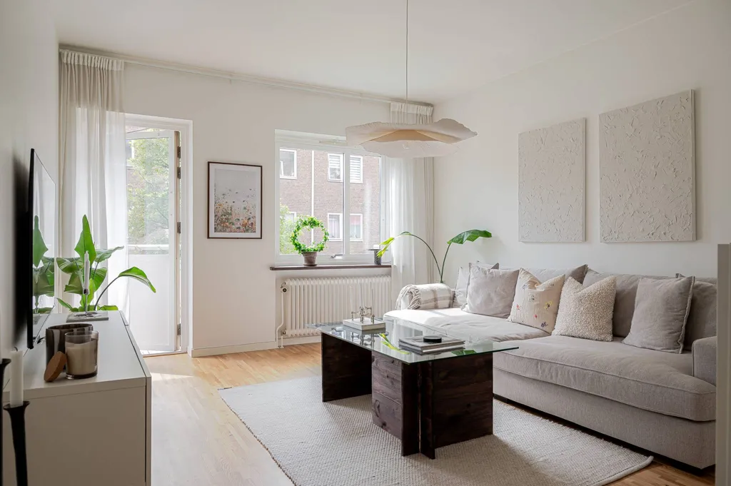 Séjour - Renovated 2-Bedroom with Balcony in Helsingborg