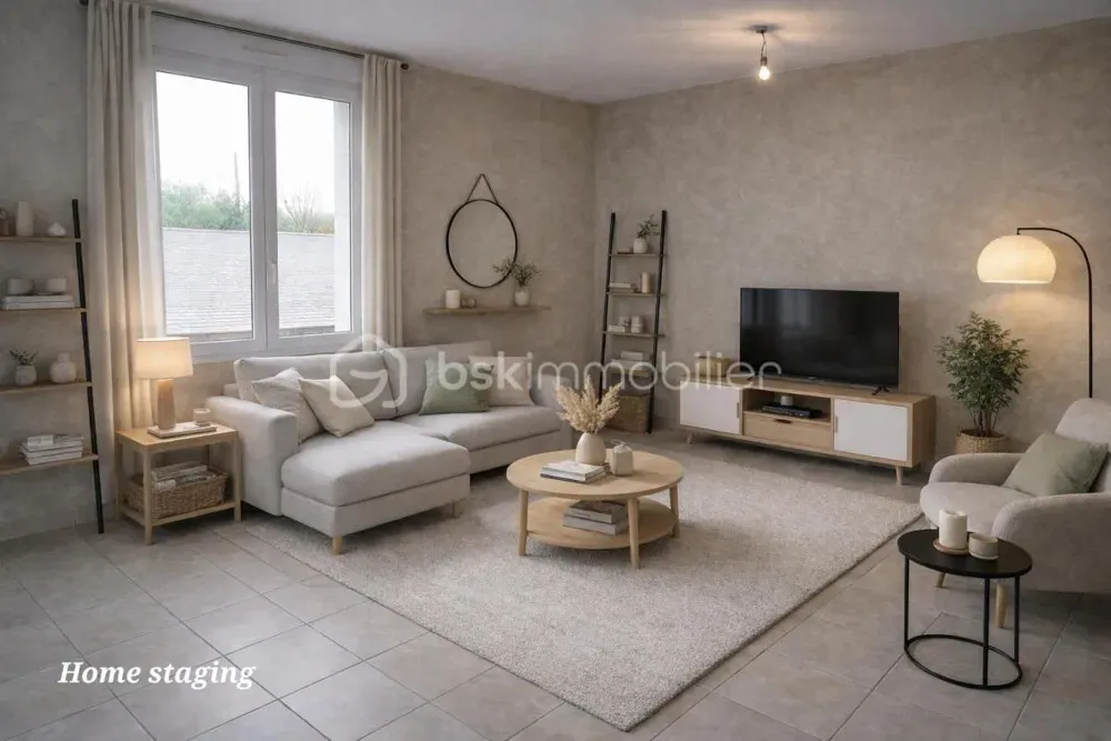 Séjour - Appartement Lumineux avec Garage près de la Gare de Vendôme