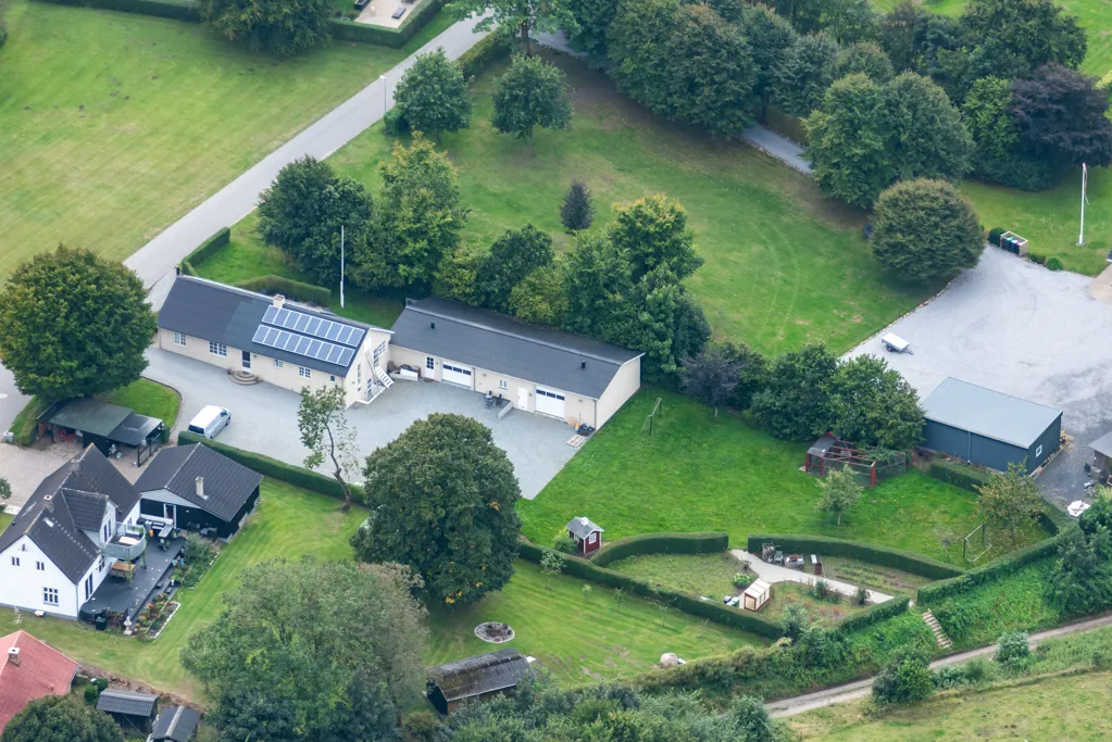 Vista aerea - Fenced Villa with Garden in Vojens