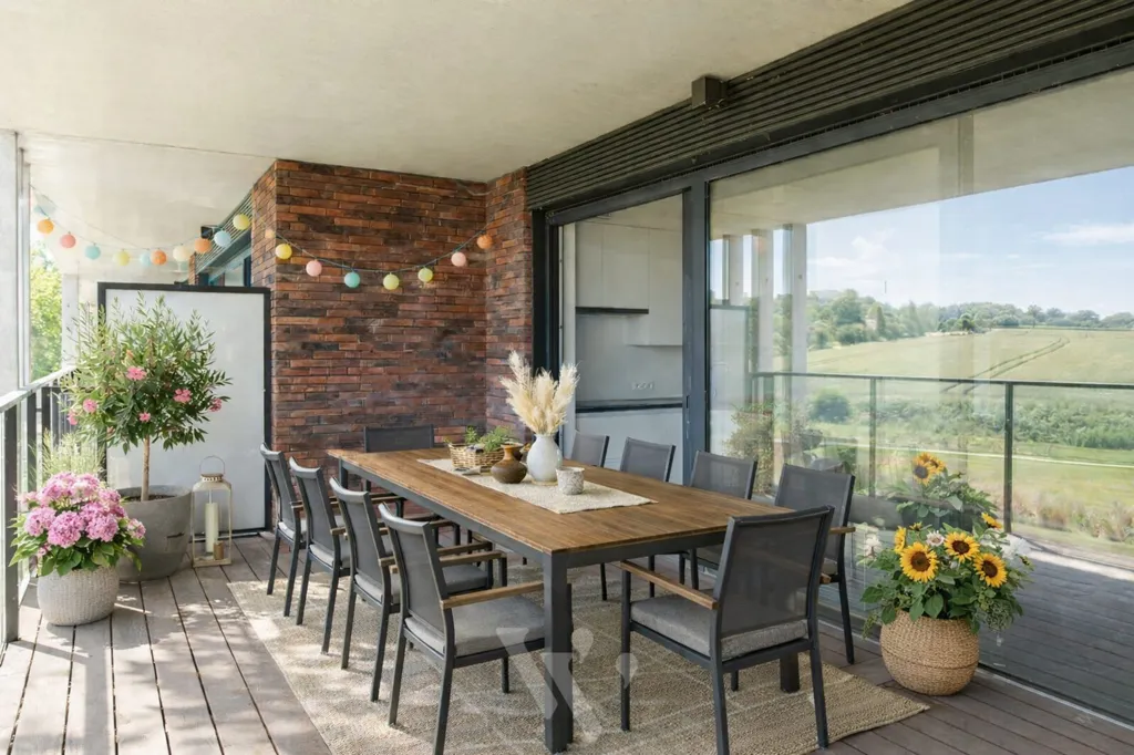 Terrass - Service Flat with Heuvelland View in Westouter