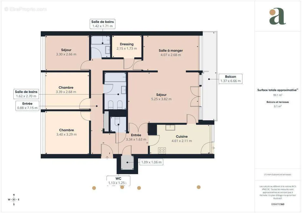 Planimetria - Penthouse Apartment with Panoramic View in Garches
