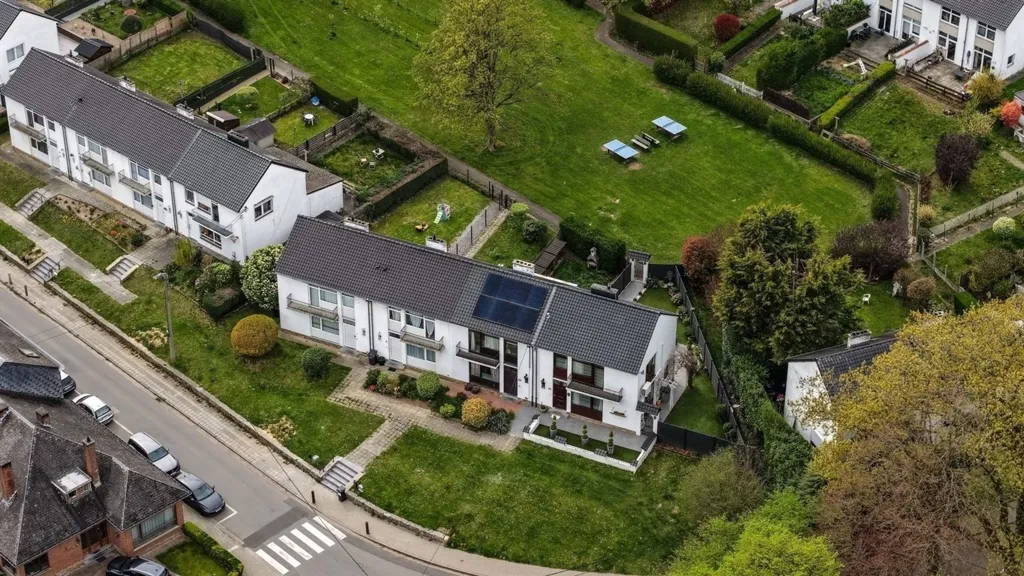 Aerial - Two-Faced House with Garden in Gembloux