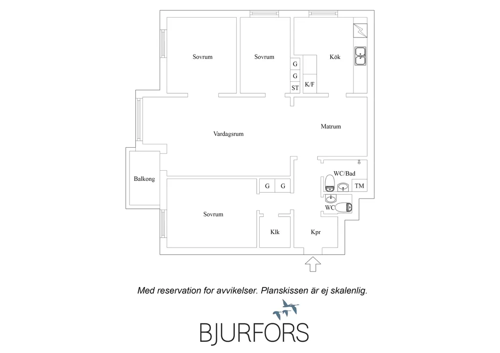 Plan - Renovated Apartment with Panoramic View in Solna