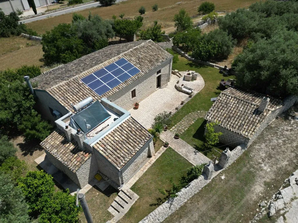 Vue aérienne - Restored Villa with Garden in Modica