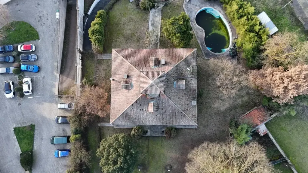 Aerial - Villa with Private Pool in Vigevano