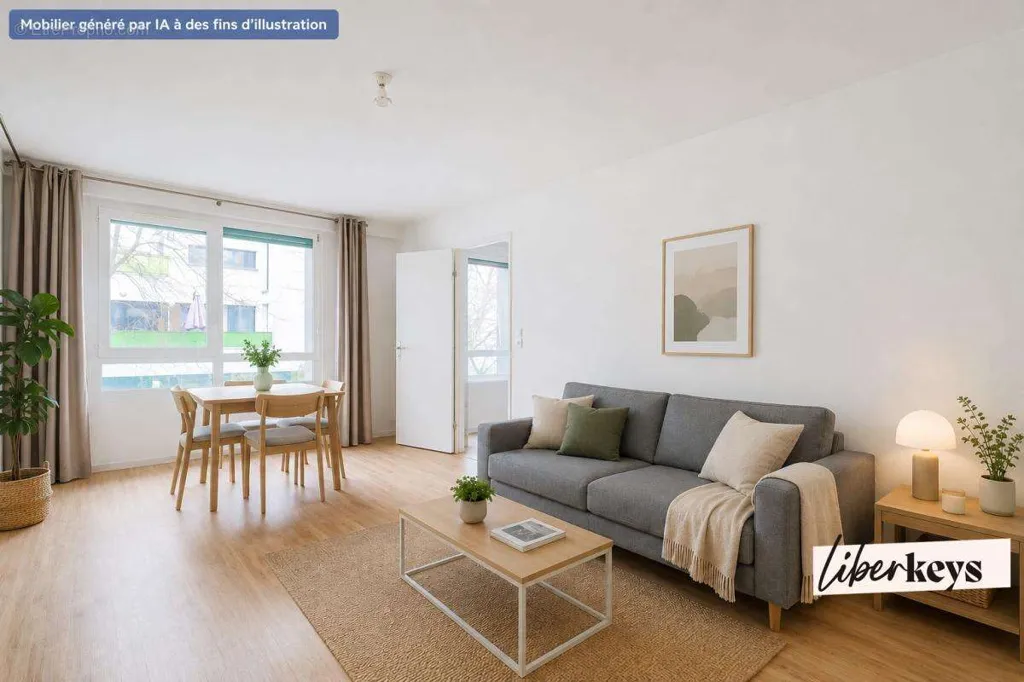 Séjour - Appartement T3 avec Terrasse à Lille Centre