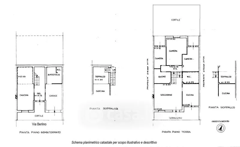 Plan - Terraced House with Garden in Macomer