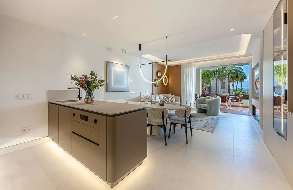 Köök - Contemporary Apartment with Pool in El Padrón