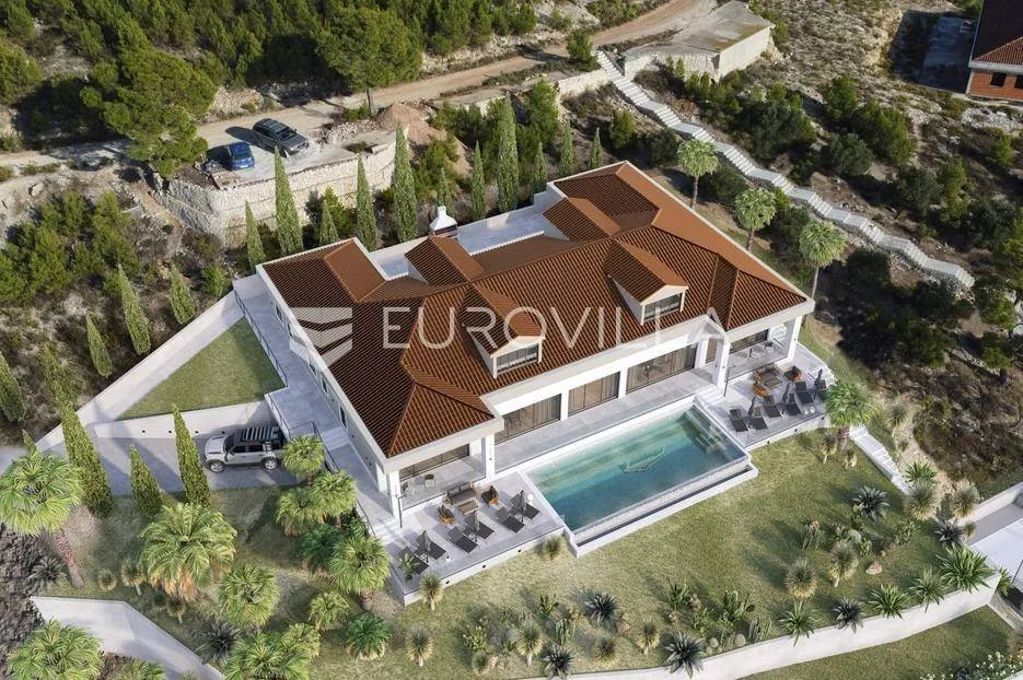 Vista aerea - Luxury Villa with Seafront in Nerežišća