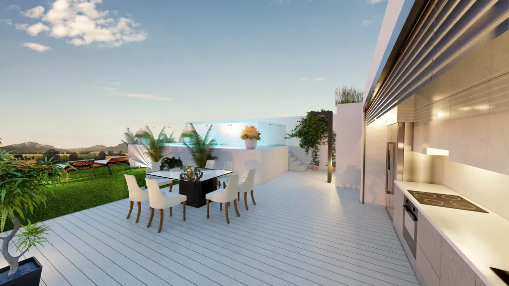 Terrasse - Modern Apartment with Terrace in Benijofar