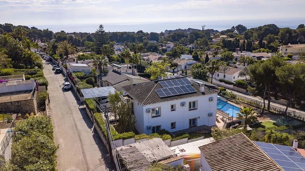 Aerial - Chalet with Sea View and Pool in Cap Martí