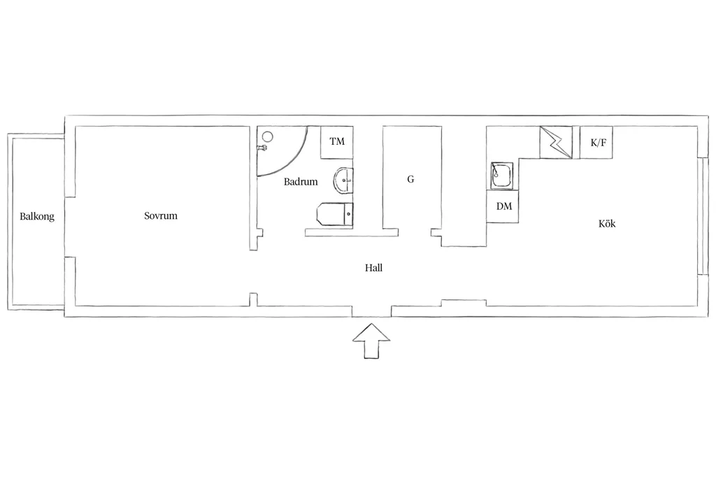 Plaan - Charming Through Flat with Balcony in Göteborg