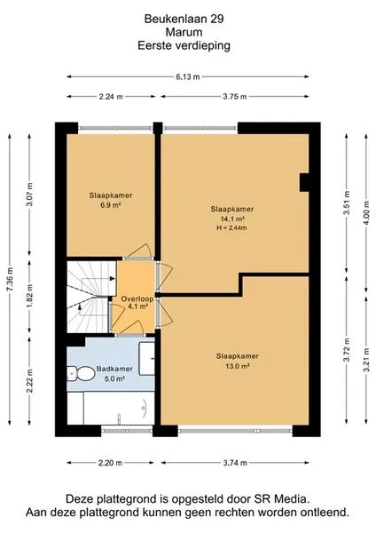 Plaan - Modernised Semi-Detached House with Garden in Marum