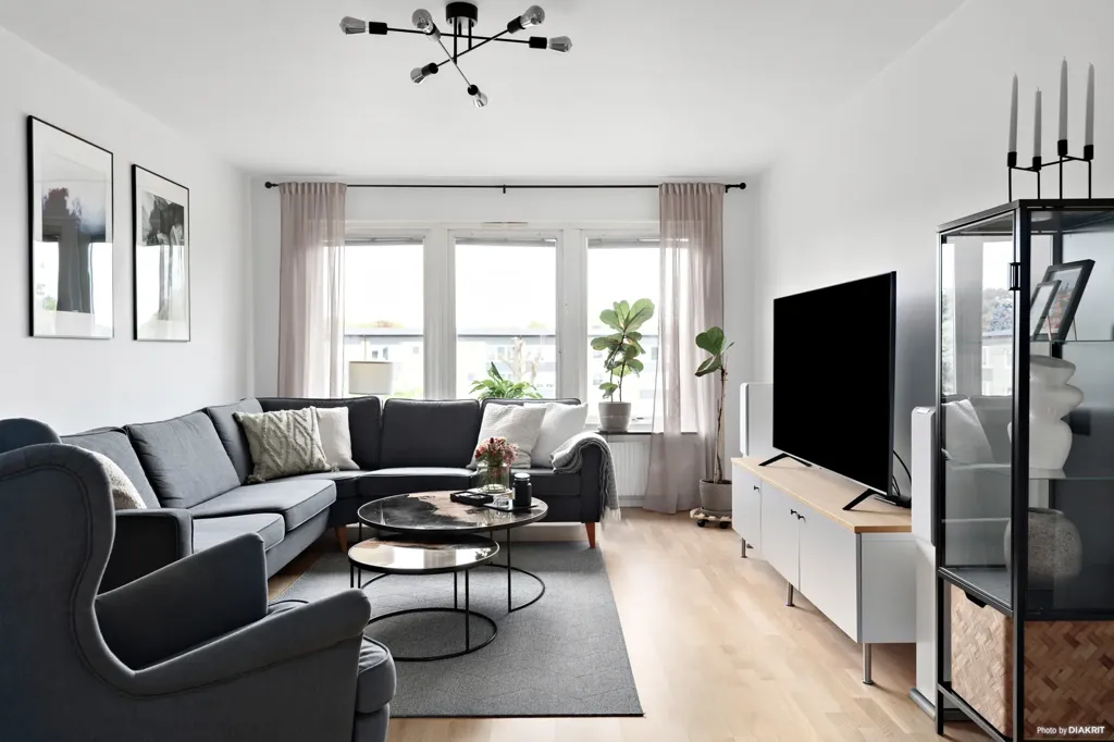 Séjour - Bright Apartment with Balcony in Skåne
