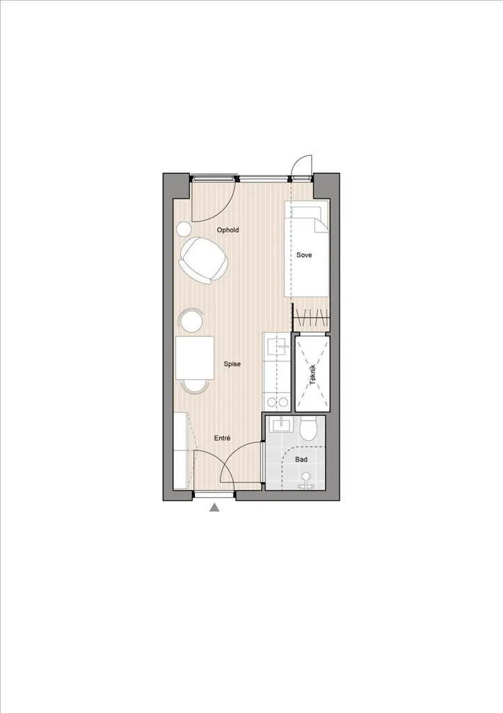 Plaan - Studio Flat with Balcony in Aarhus N