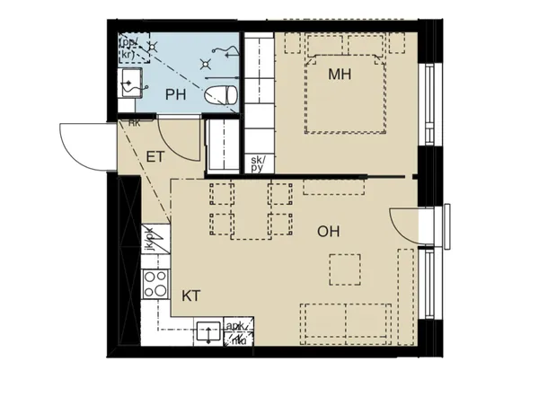 Planimetria - Apartment with Sea View in Tampere