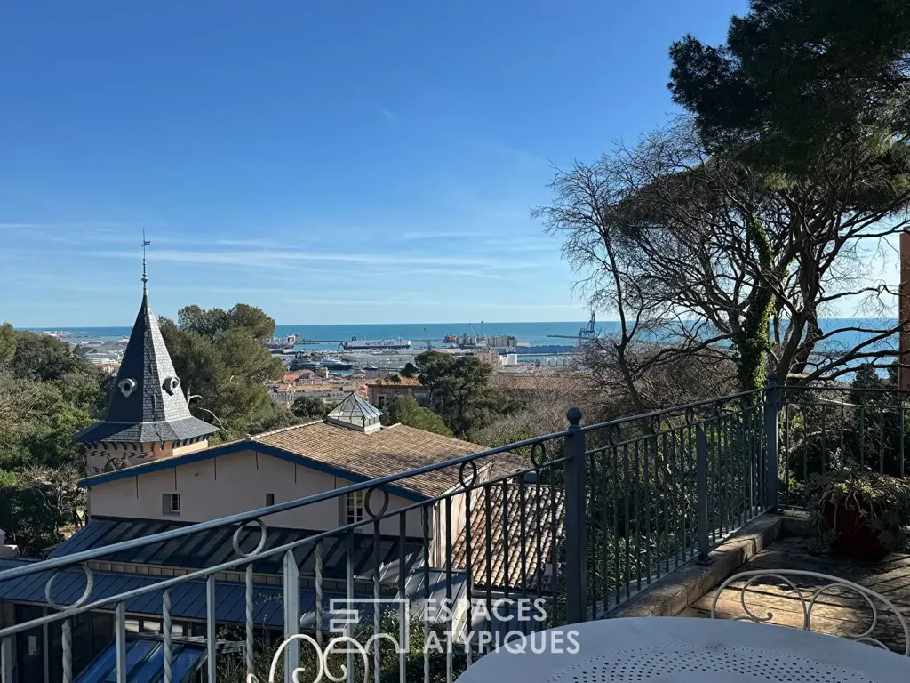 Balcon - Maison de Caractère avec Vue Port à Montpellier