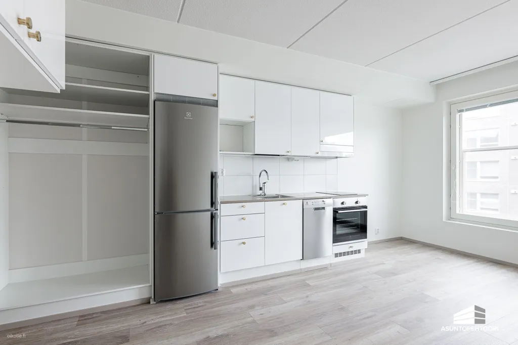 Cucina - Modern Studio with Balcony in Lamminpää, Tampere