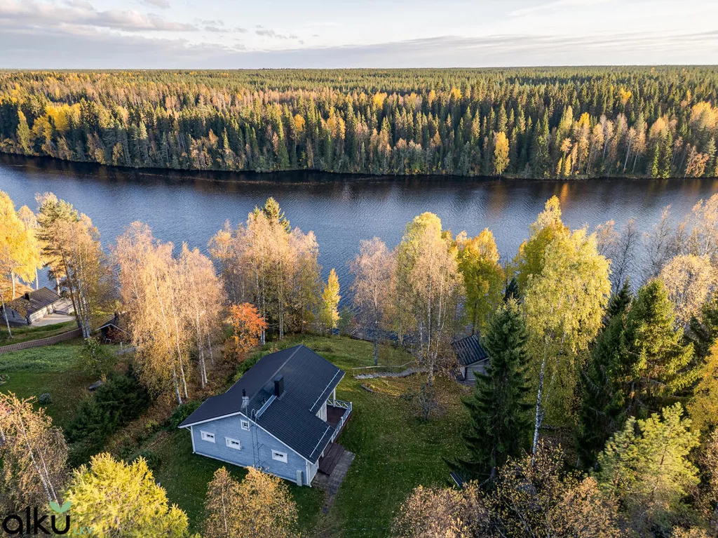 Vue aérienne - Cottage with River View and Sauna in Muhos
