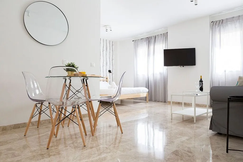 Séjour - Studio with Sea View in El Palo, Málaga