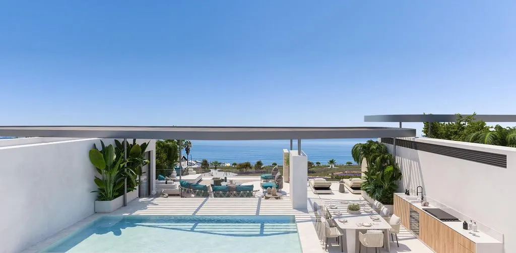 Piscine - Beachfront Flat with Pool in Manilva