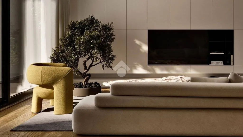 Living Room - New Villa with Private Garden in Padua