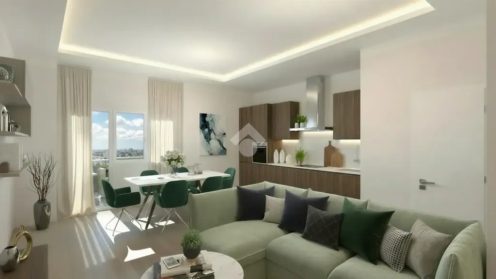 Living Room - Retrofitted Penthouse with Terrace in Ciampino