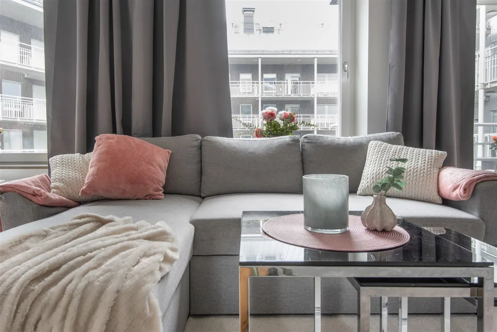 Wohnzimmer - Newly Built Apartment with Balcony in Vegastaden