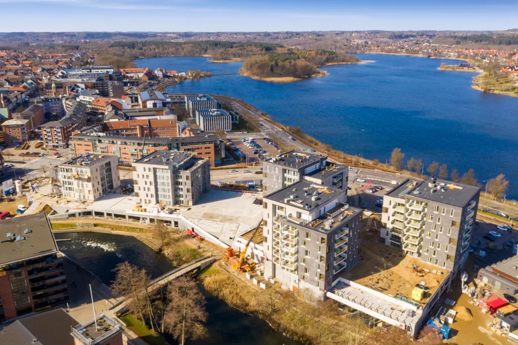 Vue aérienne - Apartment with Water Views in Silkeborg