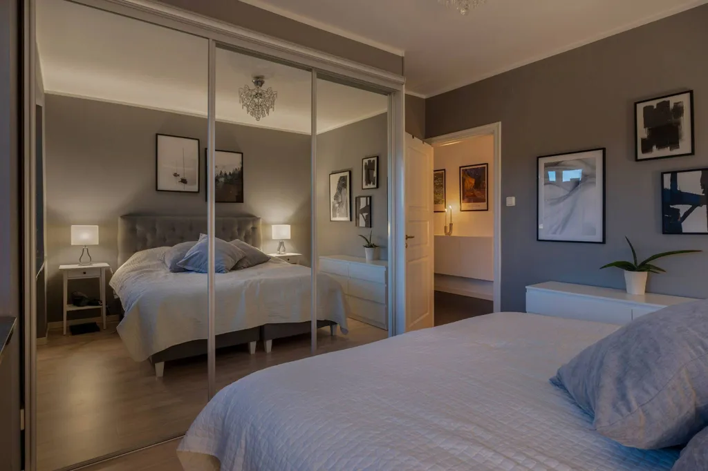 Bedrooms - Modern Two-Bedroom with South-Facing Balcony in Malmö