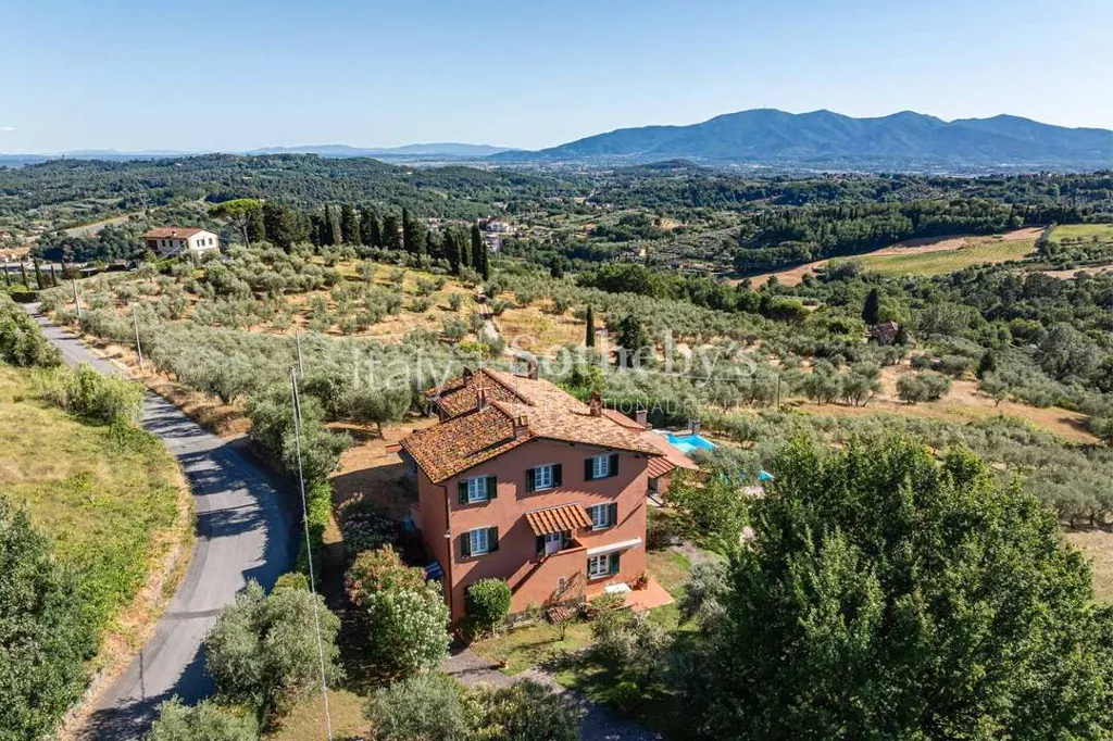 Vue aérienne - Tuscan Farmhouse with Panoramic View near Lucca