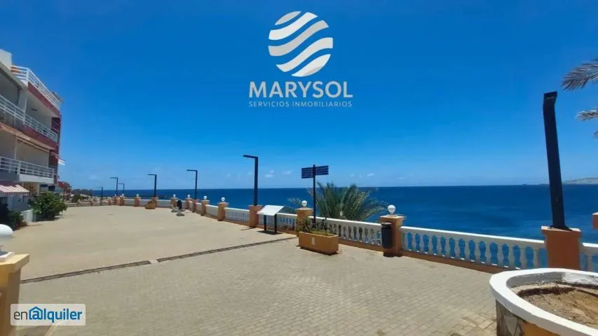 Terrace - Furnished Apartment with Seafront Access in Taliarte