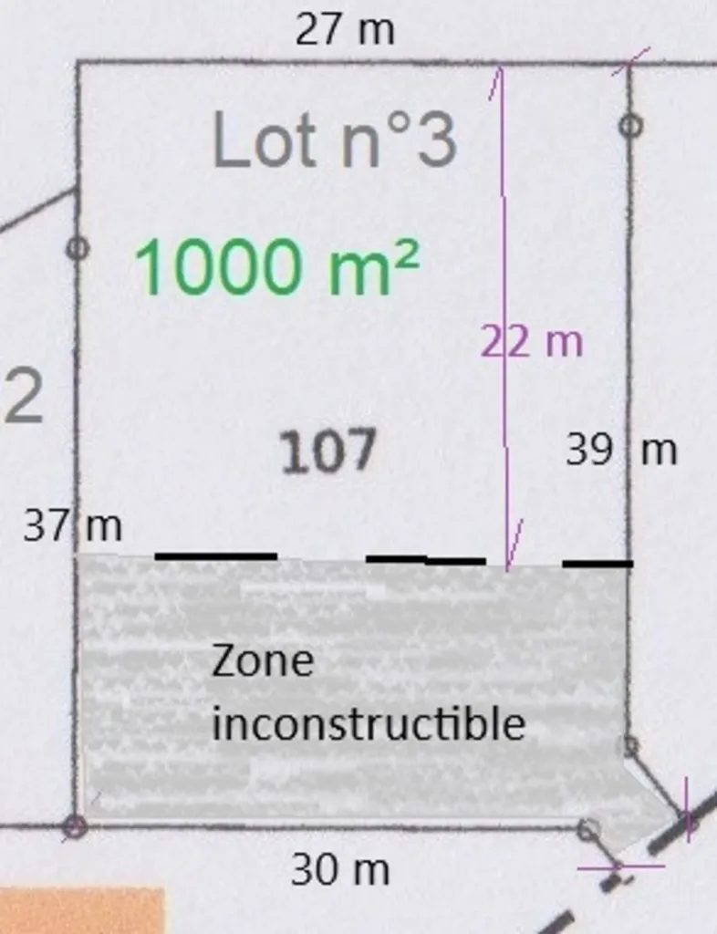 Planimetria - Eco-Lot with 1000m² in Rural Setting