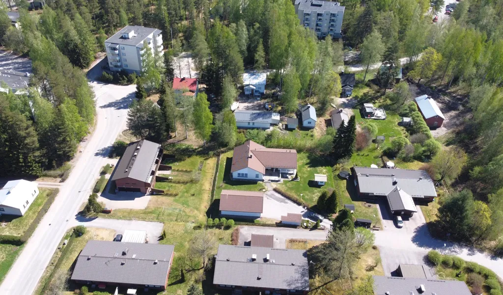 Aerial - Spacious Detached House with Garden in Heinola