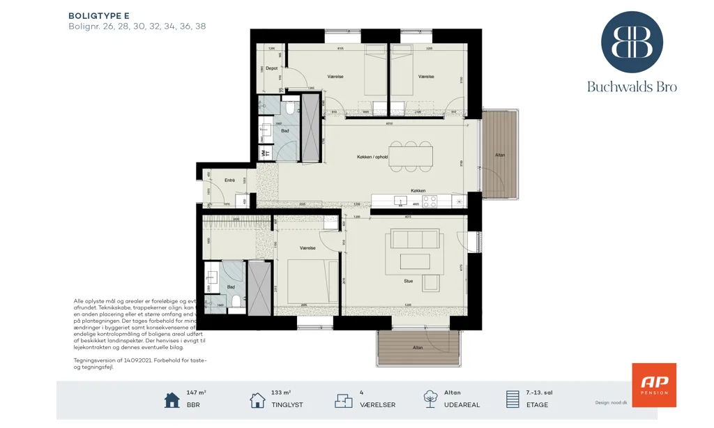 Plan - Luxury Apartment with Panoramic Views in Horsens