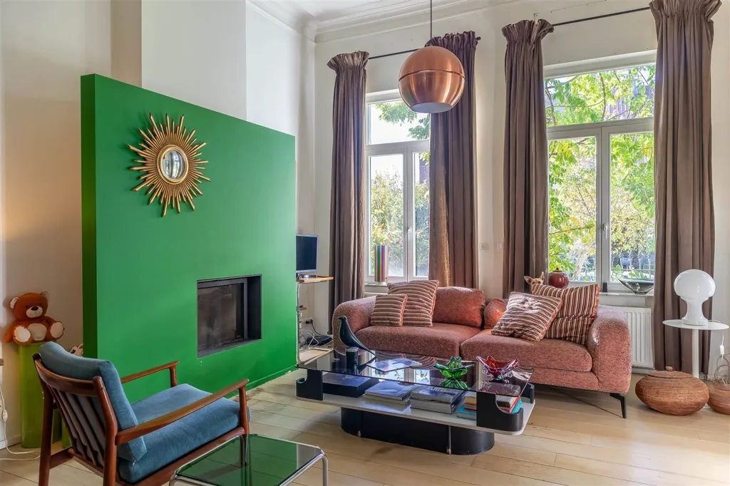 Séjour - Maison de maître avec charme authentique à Uccle