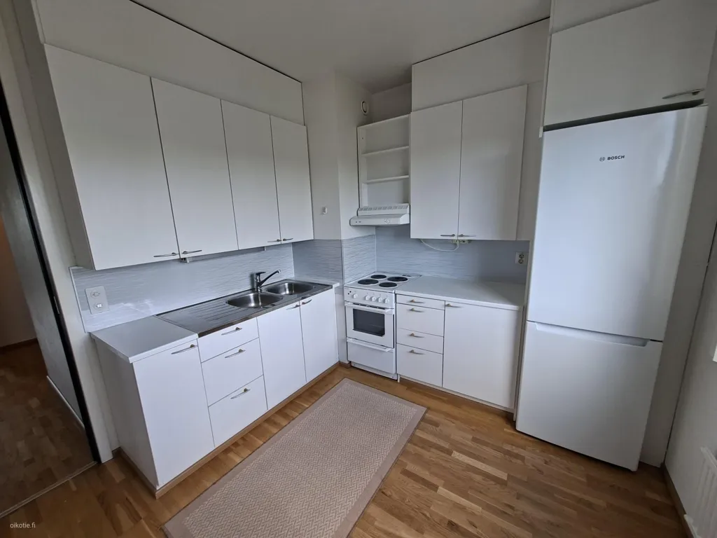 Kitchen - Spacious Flat with Balcony in Kouvola