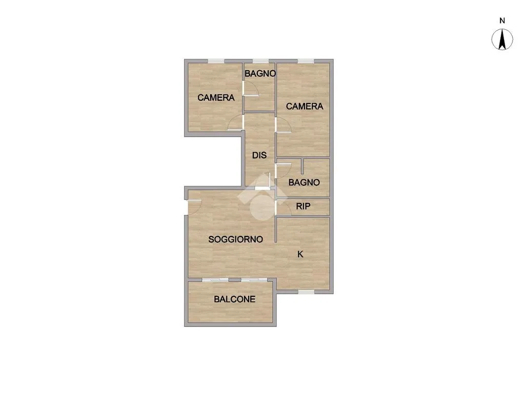 Plaan - Elegant Triplex with Balcony in San Donato Milanese