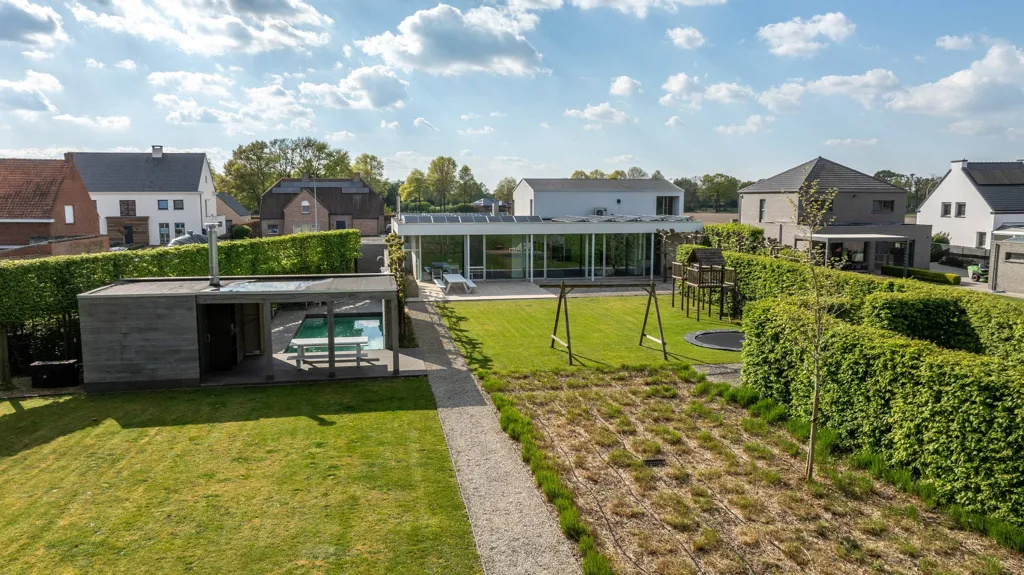 Aerial - Modern Villa with Wellness Area in Dessel