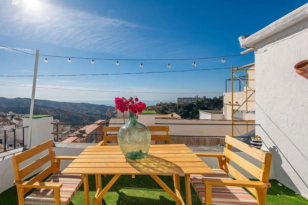 Terrasse - Reformed House with Sea View in Moclinejo