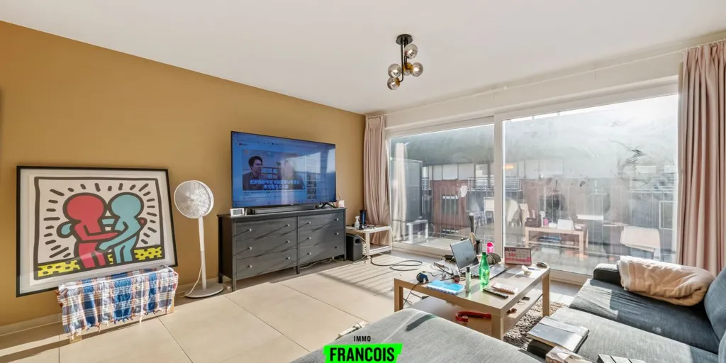 Séjour - Appartement Moderne avec Terrasse au Centre d'Ostende