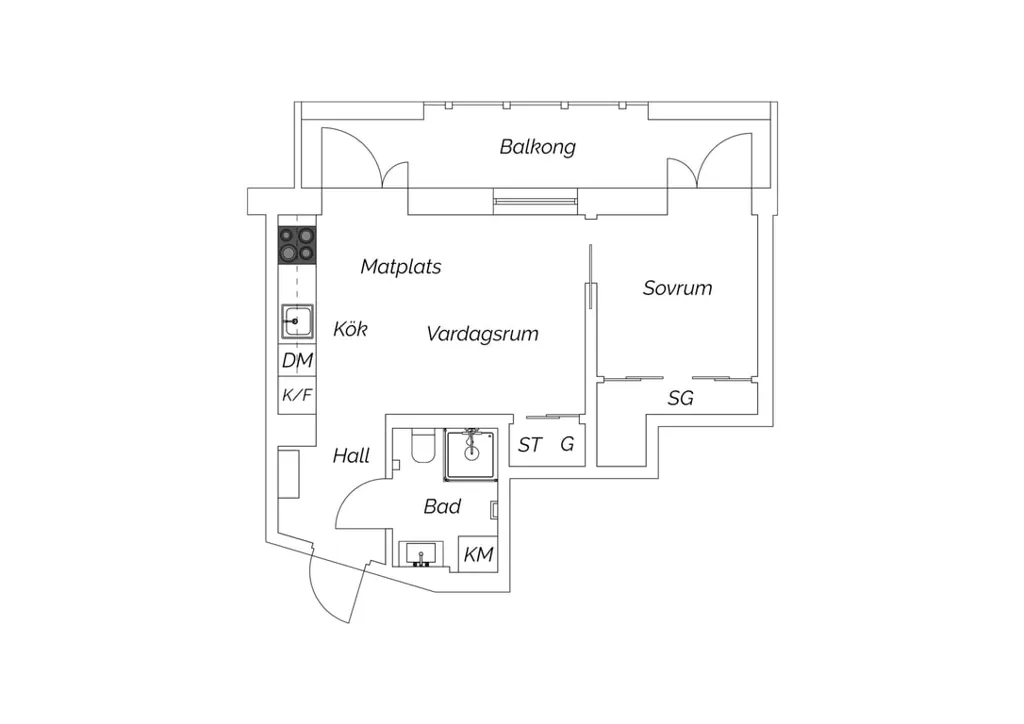 Planimetria - Modern Apartment with Large Balcony in Södermalm