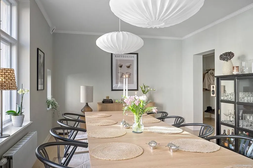 Söögituba - Charming Four-Room Apartment with Garden in Central Helsingborg