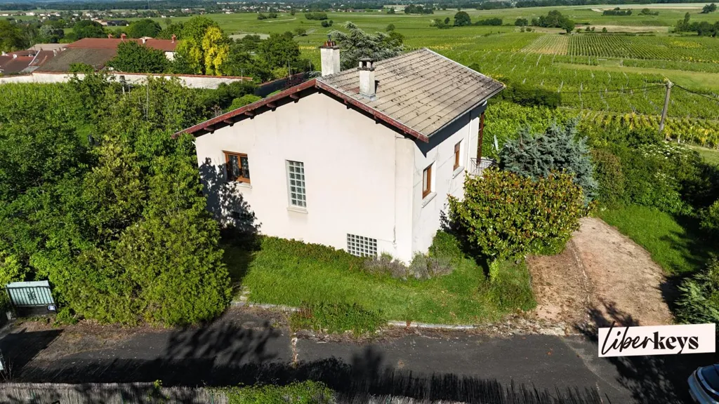Õhuvaade - Charming House with Vineyard View in Viré