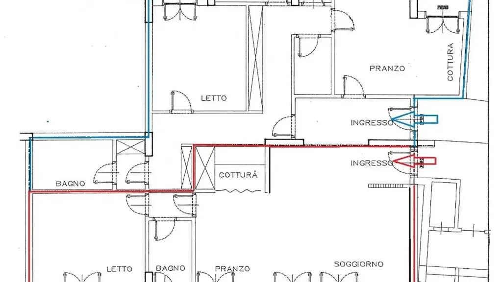 Planimetria - Multi-Level Apartment with Terrace in Messina