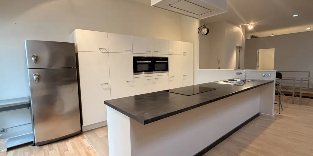 Kitchen - Light-Filled Loft with Parking in Zottegem